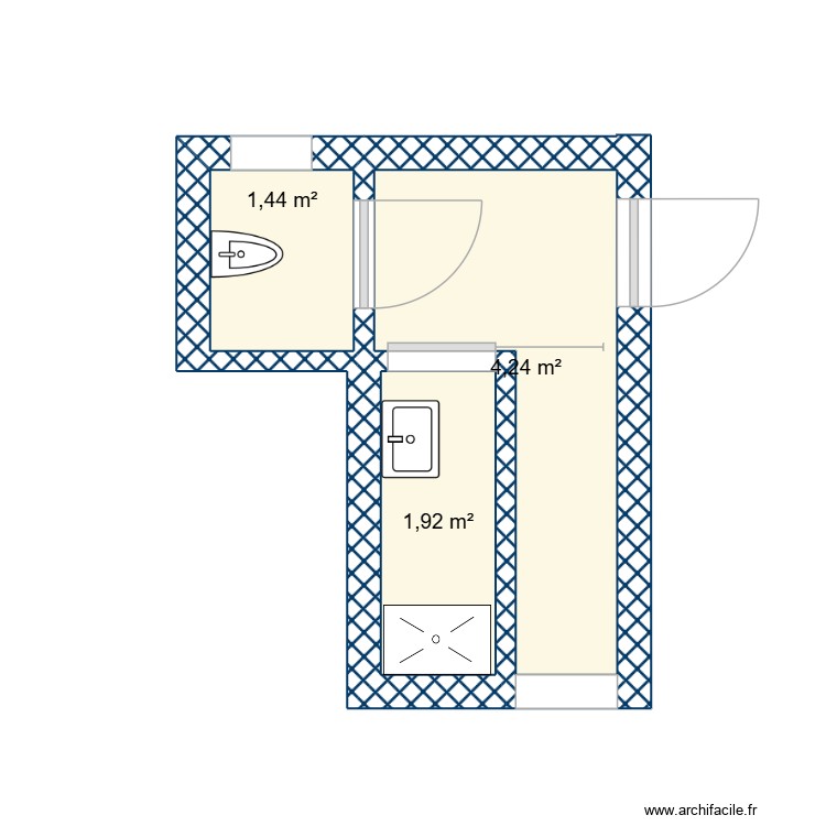 WC ET S D B JEAN. Plan de 0 pièce et 0 m2