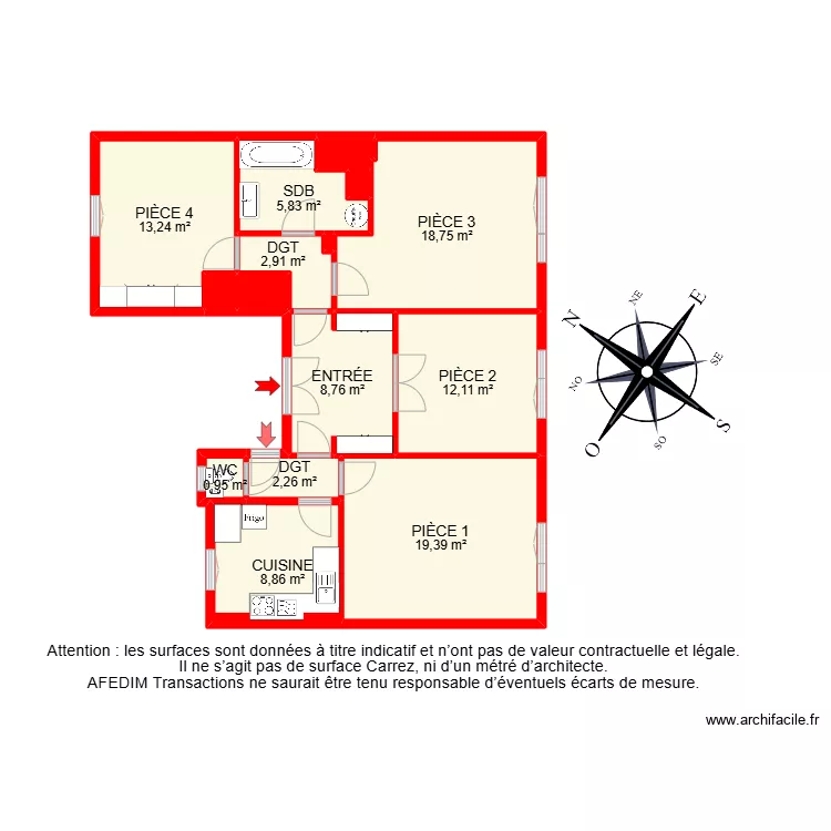 BI24887 - 6ème étage. Plan de BI24887 - 6ème étage. Plan de