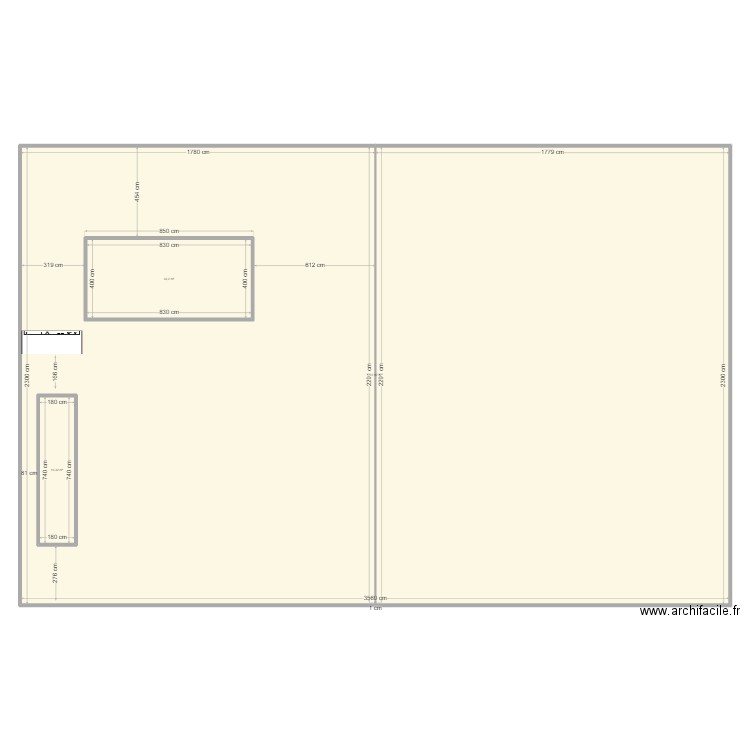 depot lavage. Plan de 3 pièces et 865 m2