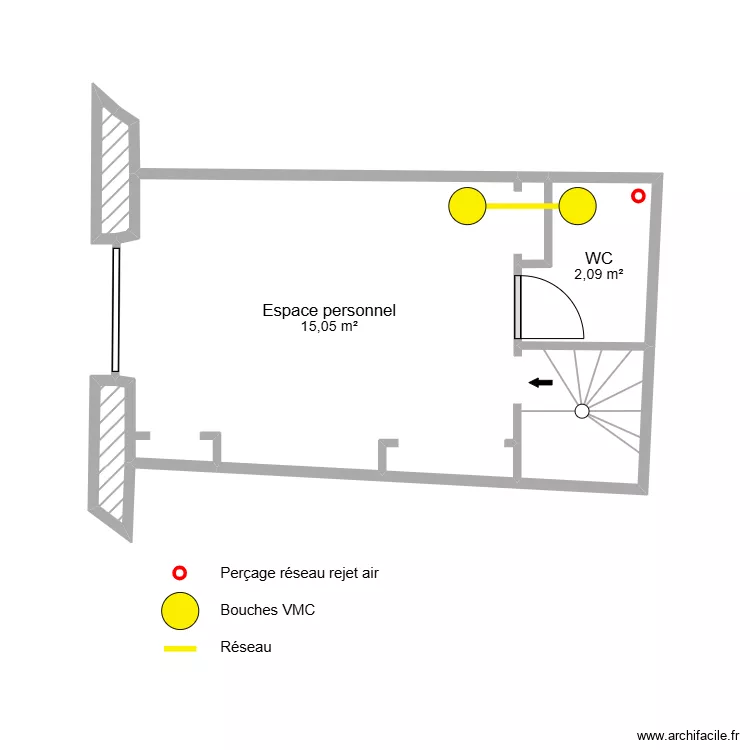 Riom R+1 - EDL. Plan de 