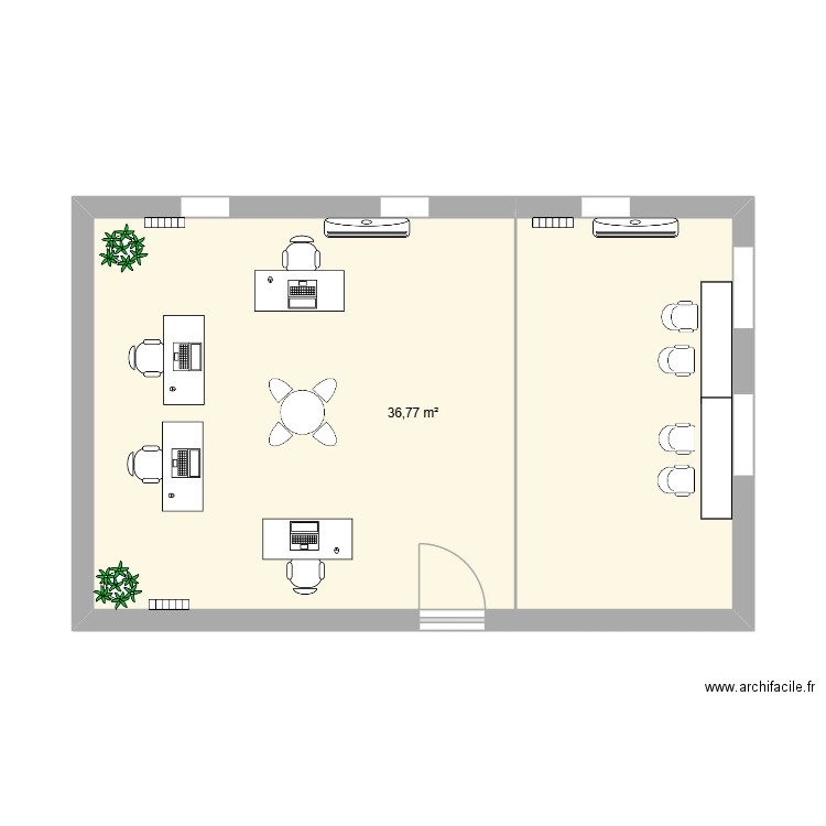 OPEN SAPCE FM. Plan de 1 pièce et 37 m2