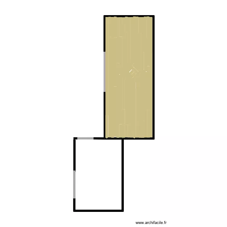 terrasse avec lames. Plan de 