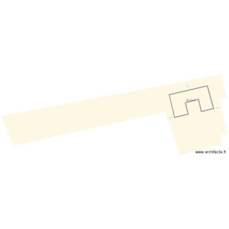 MAZAN en U. Plan de 1 pièce et 251 m2