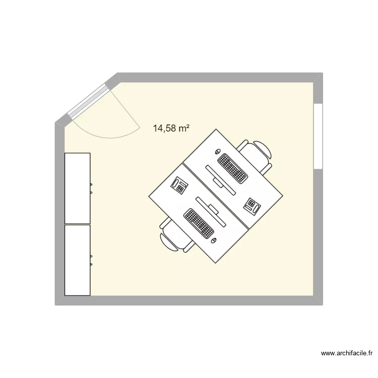 Bureau carte d'identit&eacute;. Plan de 