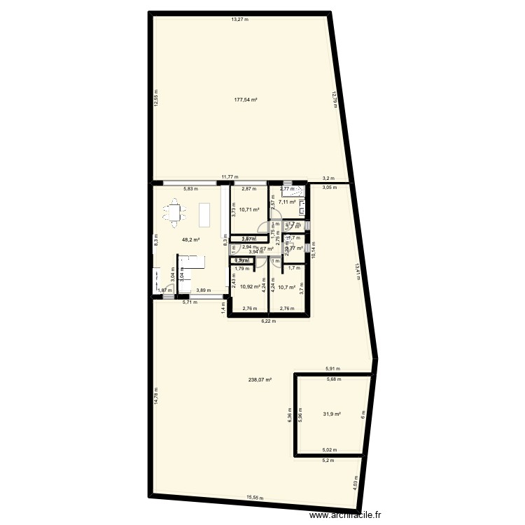 Galinou vrai terrain v2. Plan de 0 pièce et 0 m2
