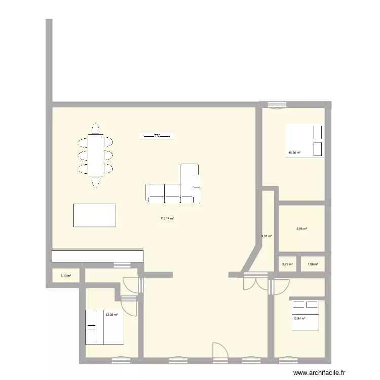 ONS. Plan de 9  et 167 m²