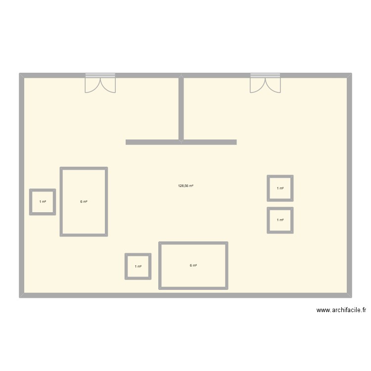 zone industrielle. Plan de 7 pièces et 164 m2