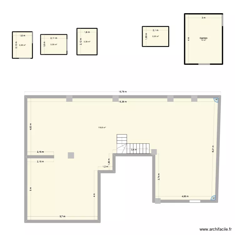 Jowy3. Plan de 6  et 144 m²