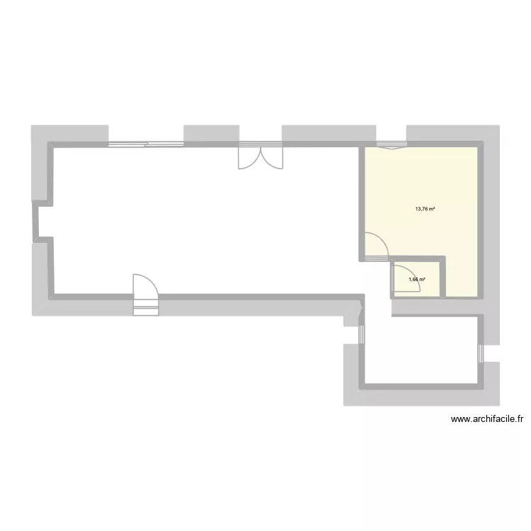 rez de chaussée. Plan de 2 et 15 m² rez de chaussée. Plan de 2 et 15 m²