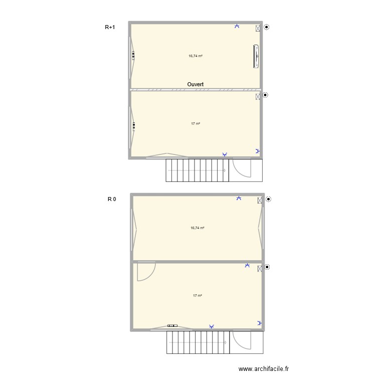 SBMI. Plan de 4 pièces et 67 m2