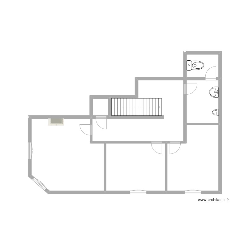 LNC - Appt 1 - R+1. Plan de 7 pièces et 124 m2