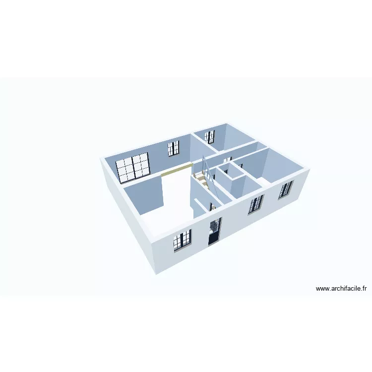 Maison APRÈS travaux. Plan de 6 et 68 m² Maison APRÈS travaux. Plan de 6 et 68 m²