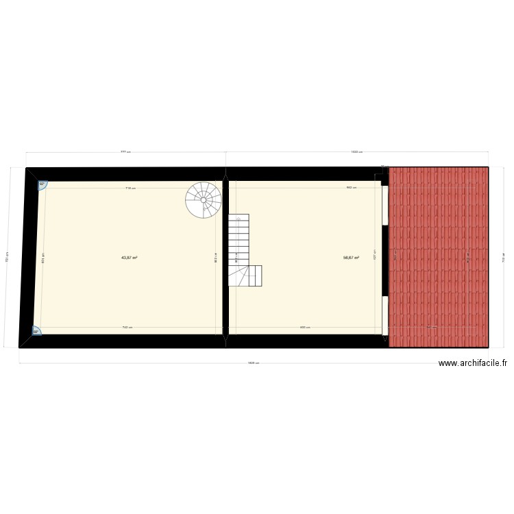 FADEL Niveau 2Mezzanine_MAJ 15 01 2024. Plan de 2 pièces et 101 m2