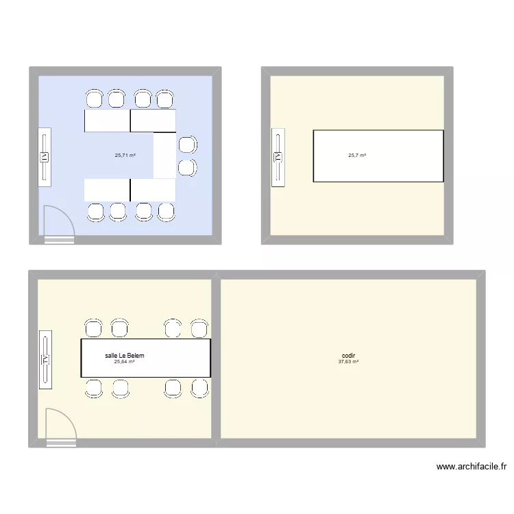bureau maxime et david. Plan de 4  et 115 m²