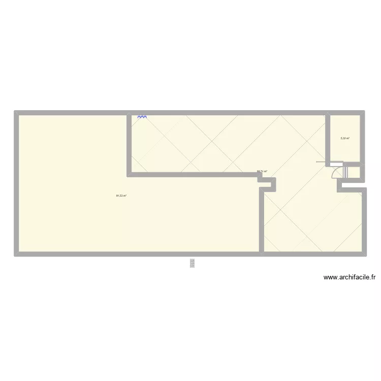 Chaleat. Plan de 3 et 166 m² Chaleat. Plan de 3 et 166 m²