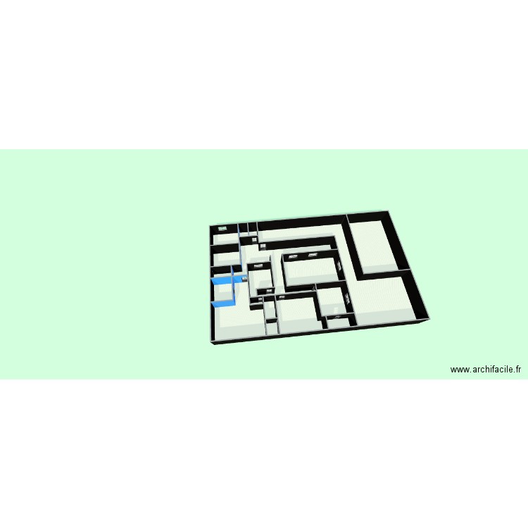 modif dl. Plan de 18 pièces et 417 m2