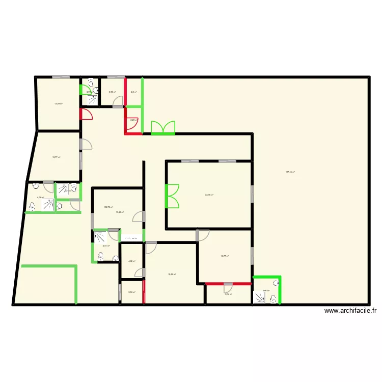 modif dl. Plan de 19  et 440 m²