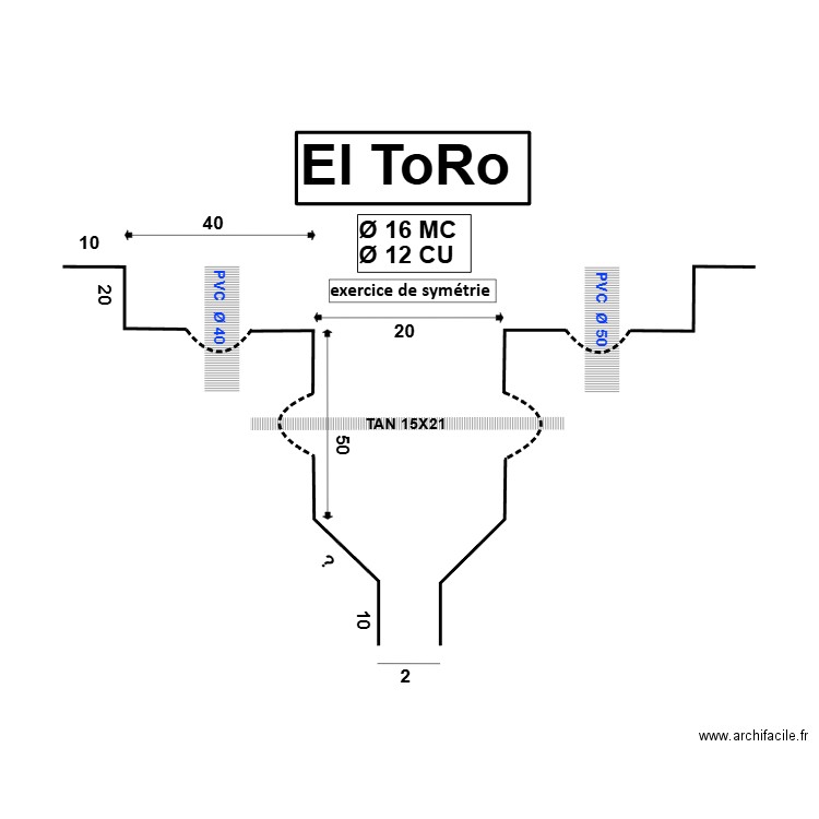 El toro. Plan de 0 pièce et 0 m2