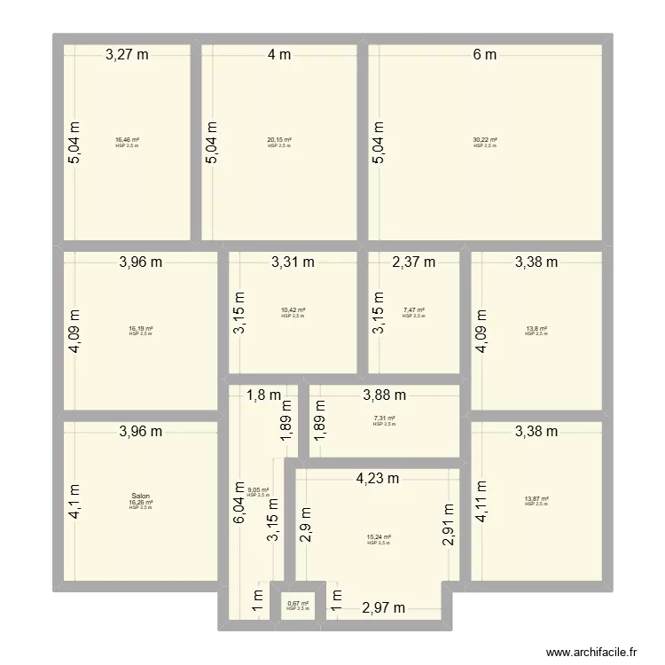 Ange - Waterloo. Plan de 19  et 181 m²