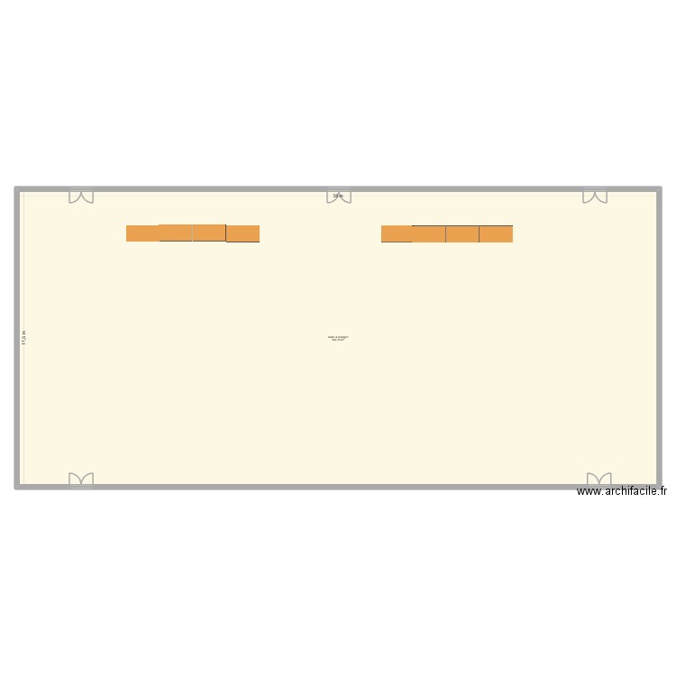 gymnase RTN 2026. Plan de 1 pièce et 665 m2