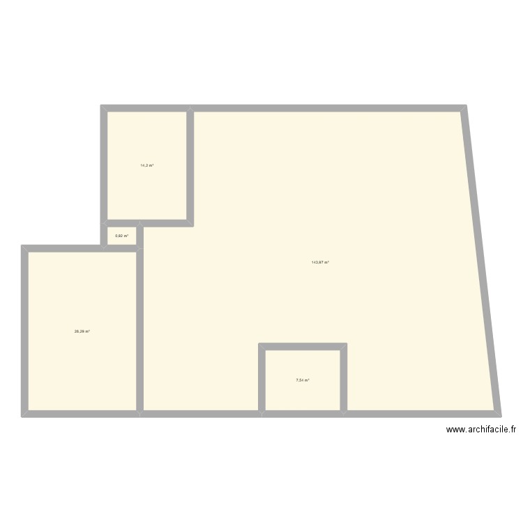 clos pinet. Plan de 5 pièces et 195 m2