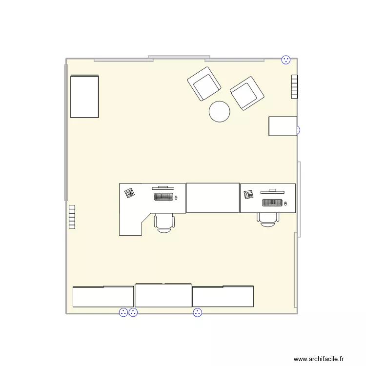 nouveaux bureaux. Plan de 1 Pièce et 25 m² nouveaux bureaux. Plan de 1 Pièce et 25 m²