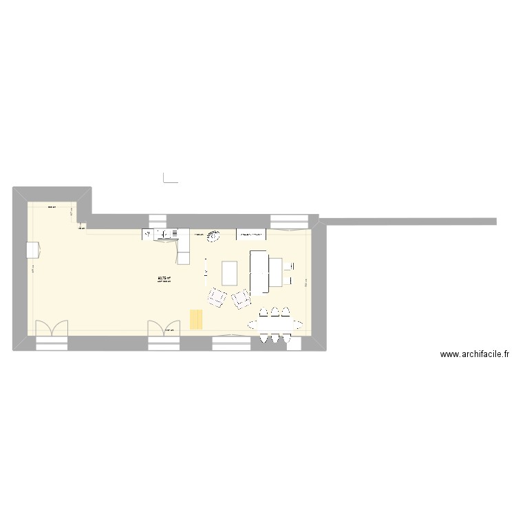 Maison Bois Blanc pour Permis. Plan de 11 pièces et 155 m2