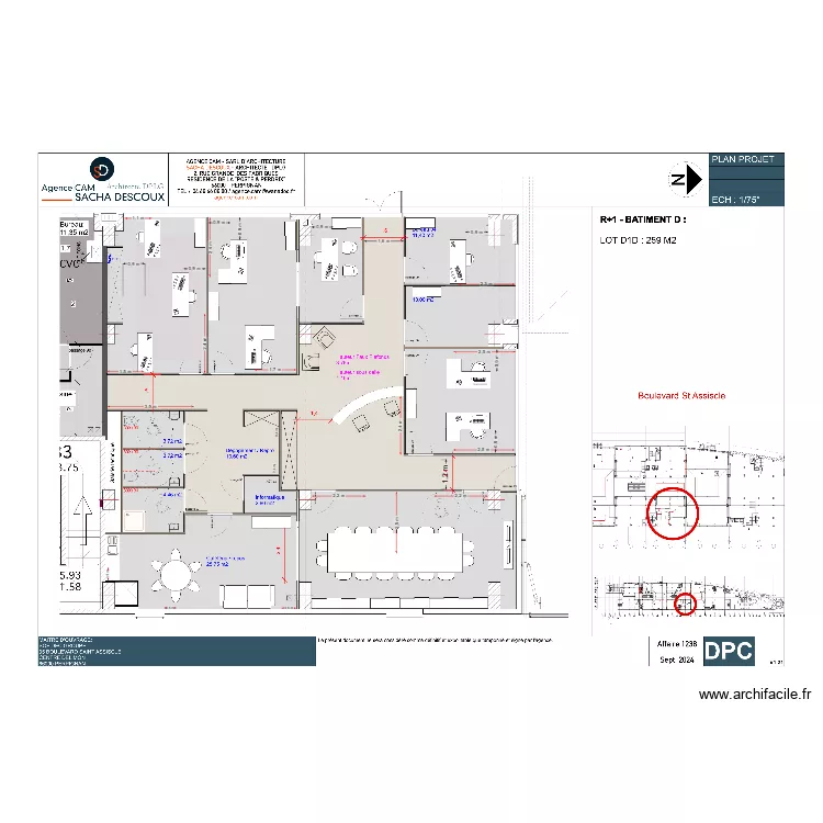 BUREAUX PIG. Plan de 