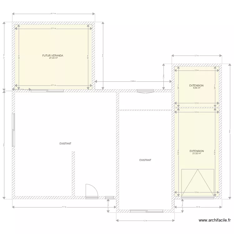 extensions. Plan de 