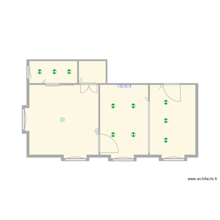 71 Del Bello Elec. Plan de 5 pièces et 25 m2