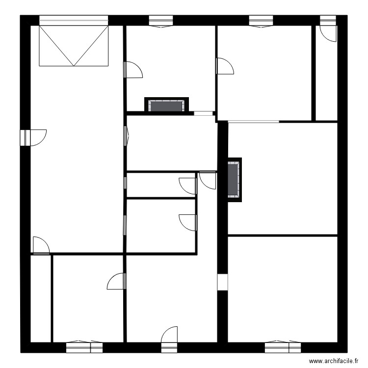 PACIARA. Plan de 14 pièces et 458 m2