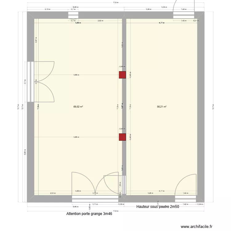 Plan papa 2. Plan de 16  et 380 m²