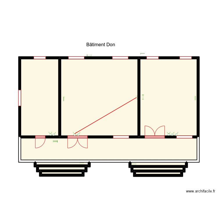 Circuit des lampesbâtiment don de KONOUHOUE. Plan de 10 pièces et 45 m2