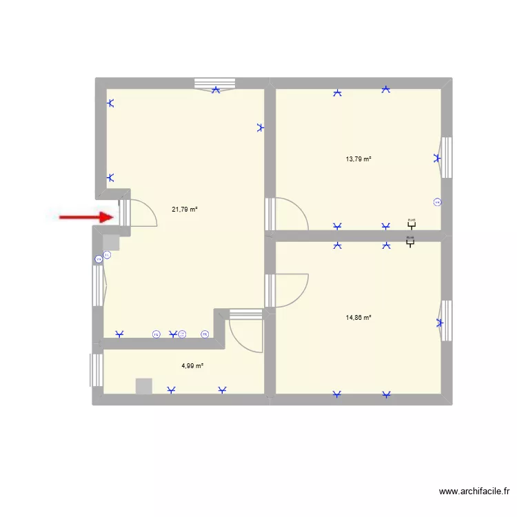 1345. Plan de 4  et 55 m²