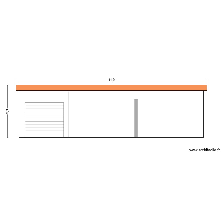 face est. Plan de 0 pièce et 0 m2