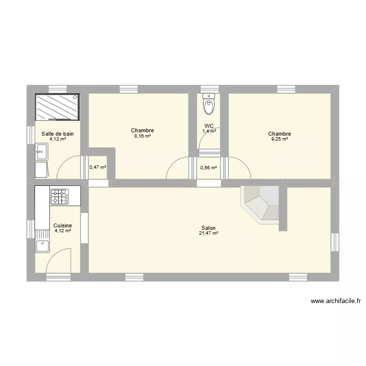 Maison refaite. Plan de 8 Pièces et 50 m² Maison refaite. Plan de 8 Pièces et 50 m²