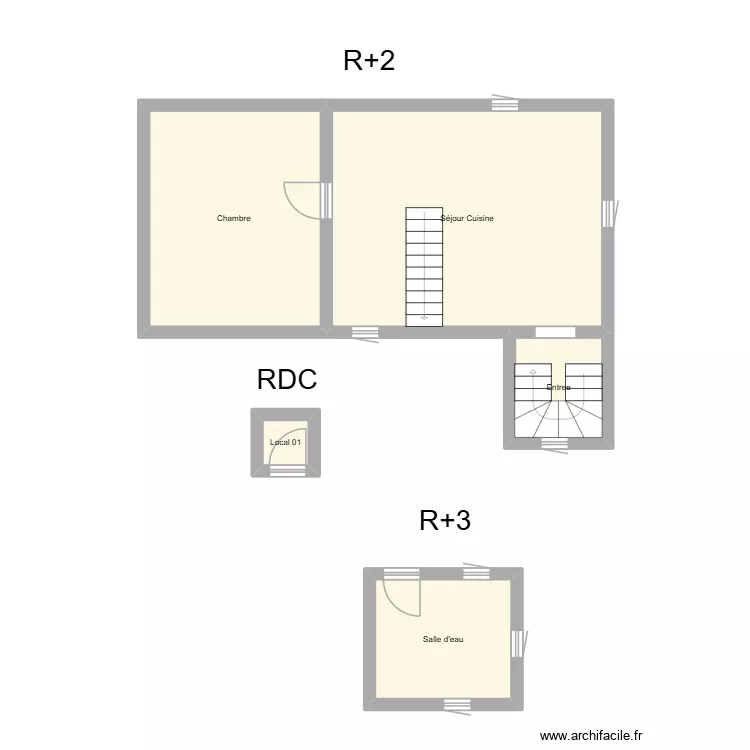 350602727. Plan de 5  et 58 m²