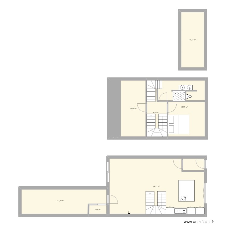 Maison Lucas V1. Plan de 7 pièces et 117 m2
