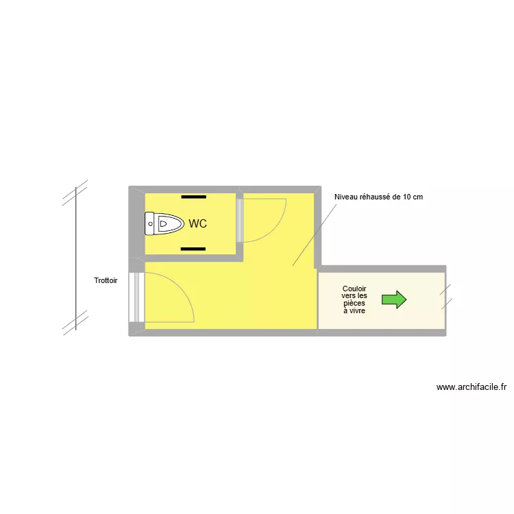 CHAMPOMIER entr&eacute;e am&eacute;nagement. Plan de 