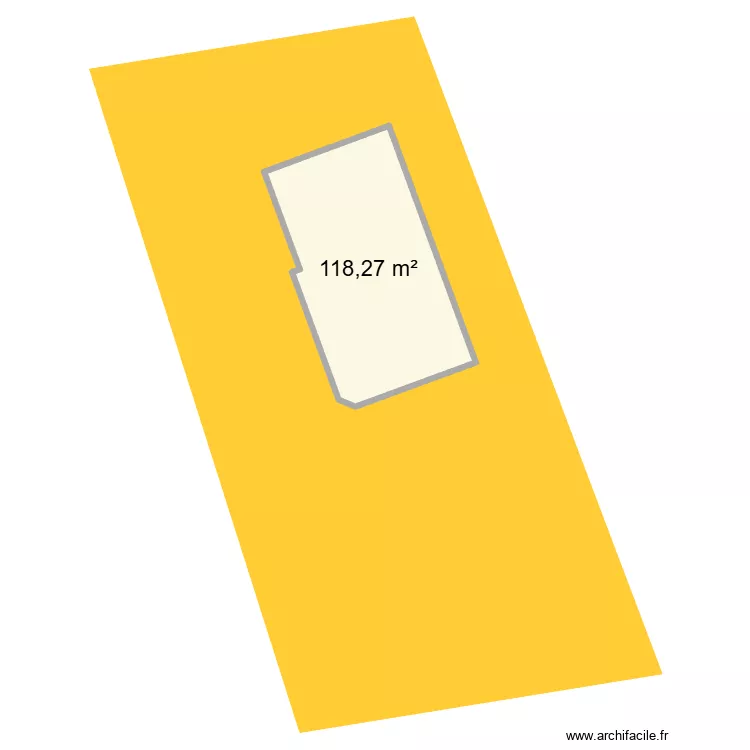 Sarah. Plan de 1  et 118 m²