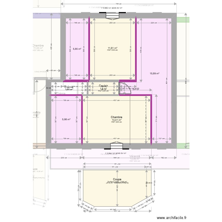 ML24017202. Plan de 20 pièces et 174 m2