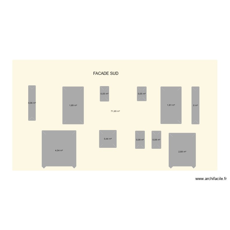SUD. Plan de 0 pièce et 0 m2