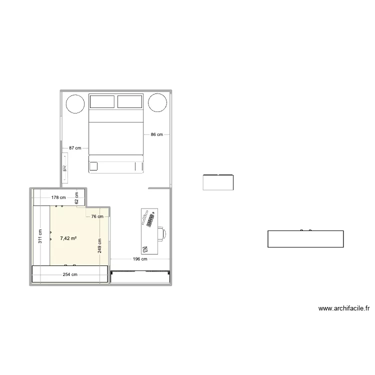 VDA CHAMBRE MASTER 7. Plan de 