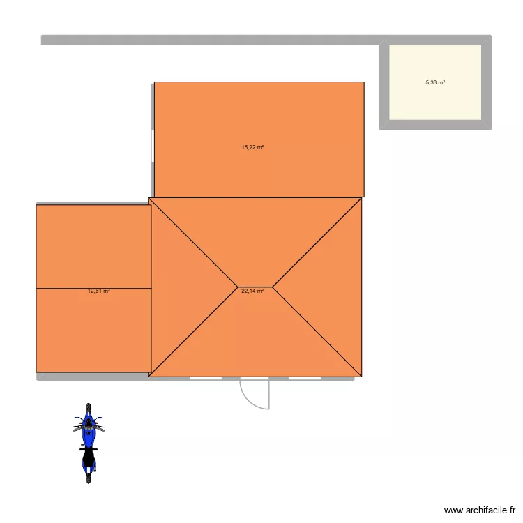 maison bellerive sur allier. Plan de 4 pièces et 55 m²