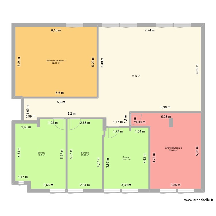 Lognes - Comptable Niveau 5 Tx Bailleur. Plan de 6 pièces et 164 m2