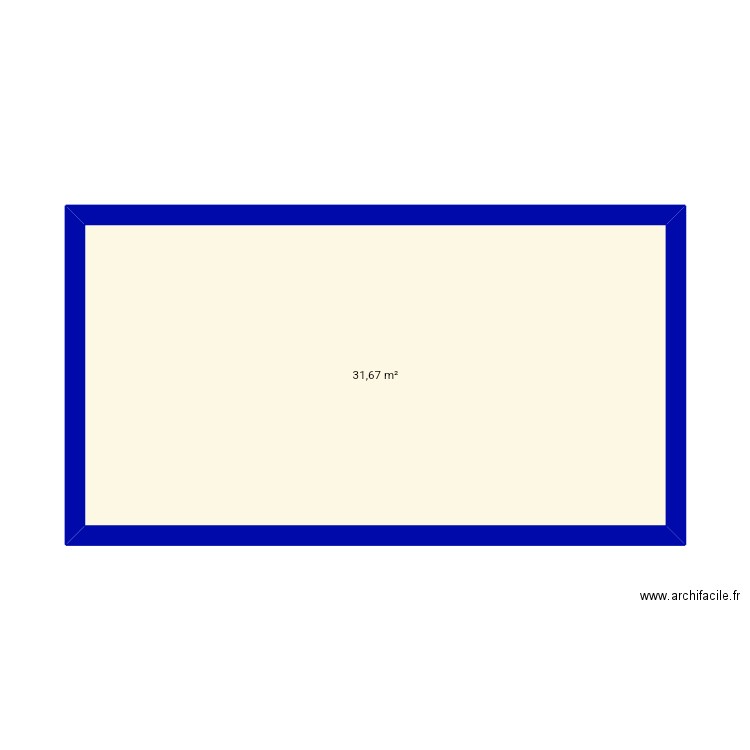 Dalon. Plan de 1 pièce et 32 m2