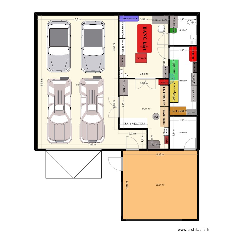 AGENCE ST GUERANDE 155 M2. Plan de 7 pièces et 134 m2