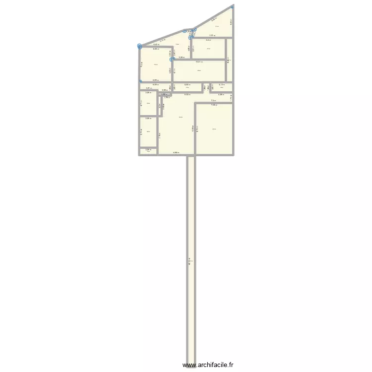 maison. Plan de 16  et 443 m²