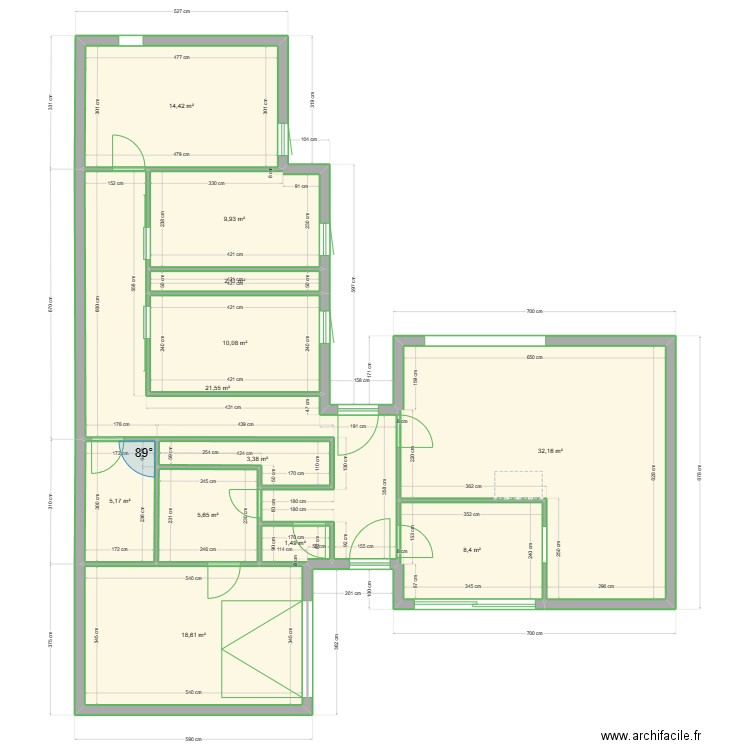 plain pied. Plan de 0 pièce et 0 m2