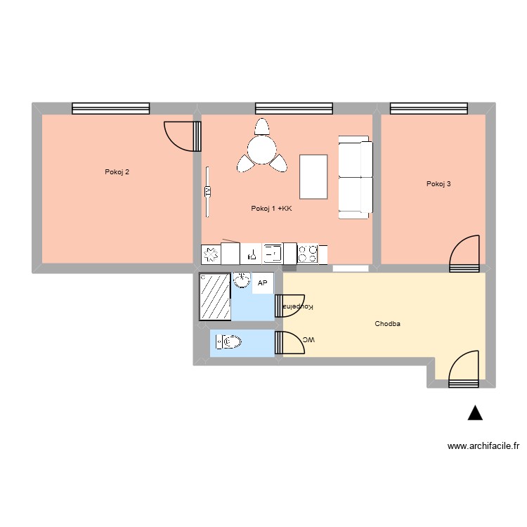 17.listopadu 593 byt 17. Plan de 0 pièce et 0 m2